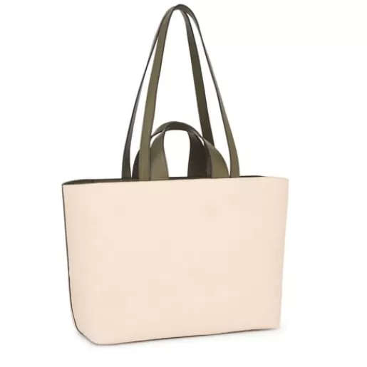 Outlet Medium beige and khaki Tote bag Nanda Baskets