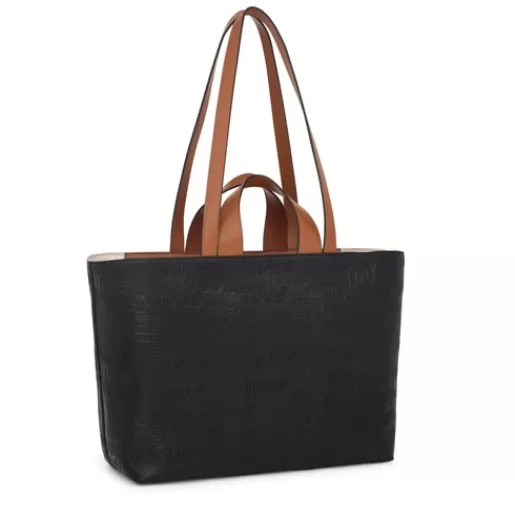 Clearance Medium black and brown Tote bag Nanda Baskets