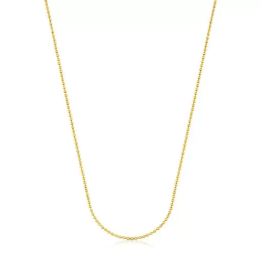 Flash Sale Medium Chain with 18kt gold plating over silver with 1.8 mm balls measuring 50 cm Chain Kids Silver Necklaces | Jewelry
