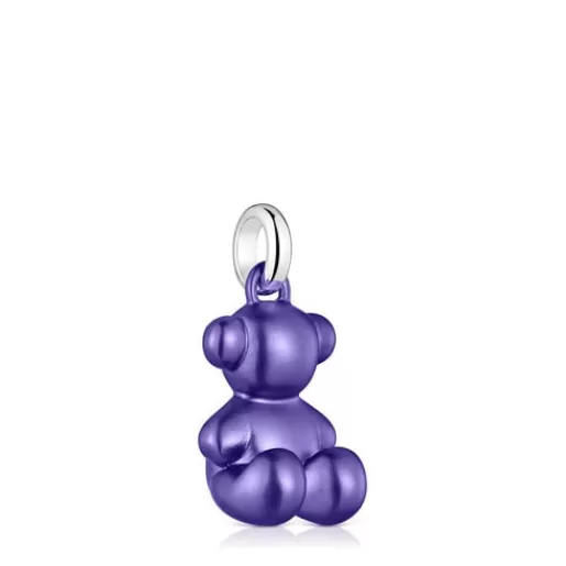 Flash Sale Medium dark-lilac-colored steel bear Pendant Bold Bear Silver Pendants | Medium Pendants