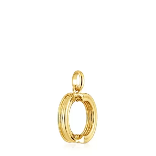 Flash Sale Medium 18kt gold plating over silver letter O Pendant Alphabet Silver Pendants | Medium Pendants