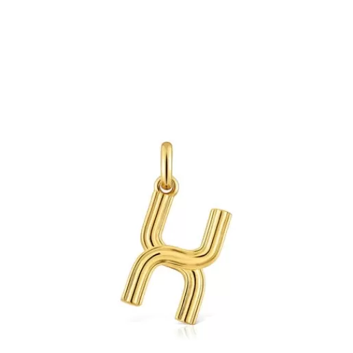 Fashion Medium 18kt gold plating over silver letter X Pendant Alphabet Silver Pendants | Medium Pendants