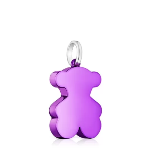Flash Sale Medium lilac-colored steel bear Pendant Sweet Dolls Medium Pendants