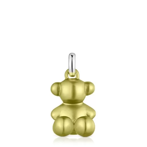 Best Sale Medium lime-green-colored steel bear Pendant Bold Bear Silver Pendants | Medium Pendants