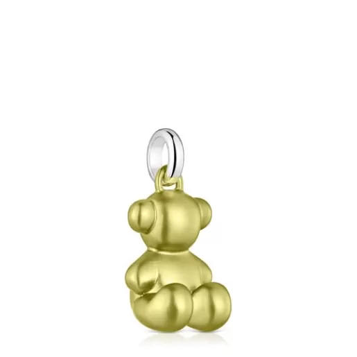 Best Sale Medium lime-green-colored steel bear Pendant Bold Bear Silver Pendants | Medium Pendants