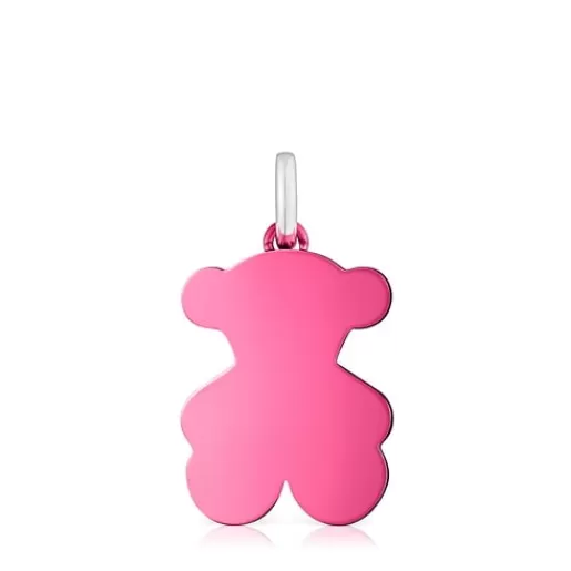 Cheap Medium pink steel bear Pendant Sweet Dolls Medium Pendants