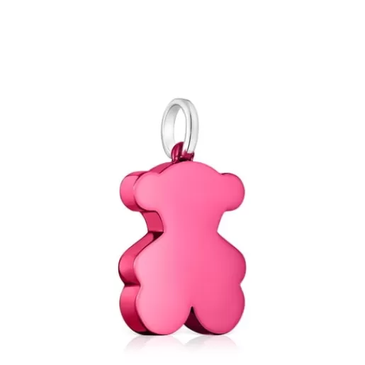 Cheap Medium pink steel bear Pendant Sweet Dolls Medium Pendants