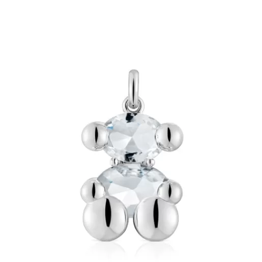 Fashion Medium and rock crystal quartz bear motif Pendant Color Bear Medium Pendants