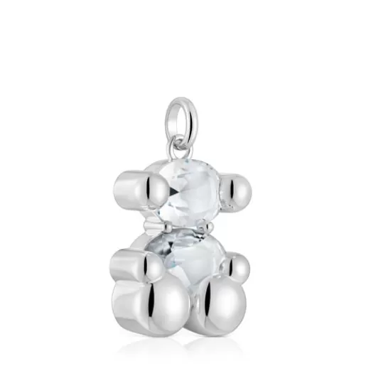 Fashion Medium and rock crystal quartz bear motif Pendant Color Bear Medium Pendants