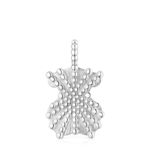 Fashion Medium silver bear Pendant Grain Silver Pendants