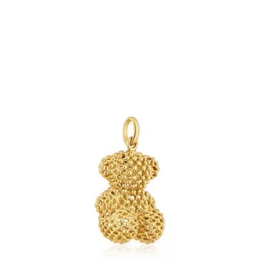 Best Medium texturized gold bear Pendant Bold Bear Gold Pendants | Medium Pendants