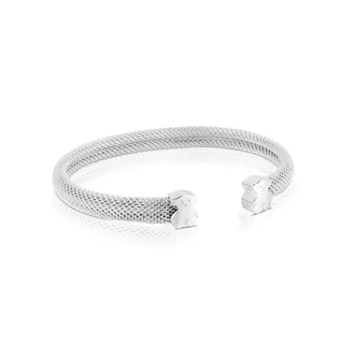 Discount Mesh Silver Bangle Bear motif Kids Silver Bracelets | Bangle Bracelets