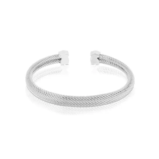 Discount Mesh Silver Bangle Bear motif Kids Silver Bracelets | Bangle Bracelets