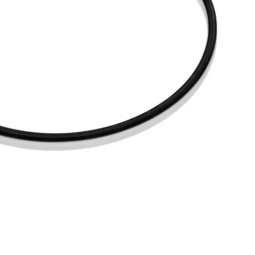 Discount Mesh Tube black IP Necklace 4 mm Short Necklaces