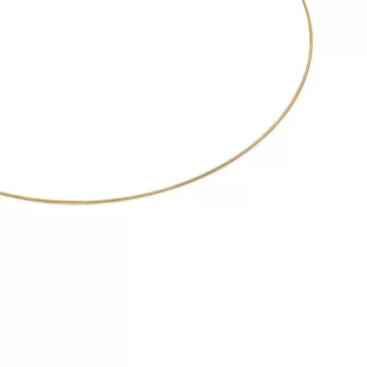 Fashion Mesh Tube gold and steel Necklace Gold Necklaces | Short Necklaces