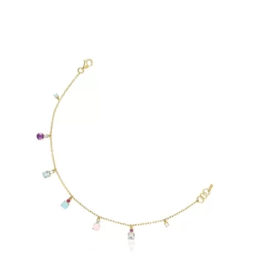 Fashion Mini Ivette Bracelet in Gold with Gemstones Gold Bracelets | Pearl Bracelets