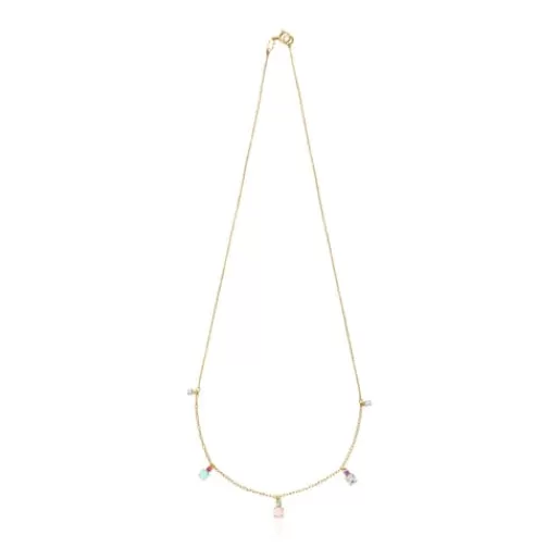 Discount Mini Ivette Necklace in Gold with Gemstones Gold Necklaces | Short Necklaces