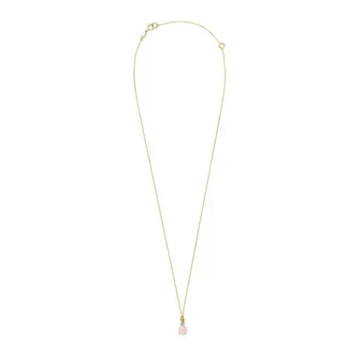 Shop Mini Ivette Necklace in with Opal and Topaz Gold Pendants | Gold Necklaces