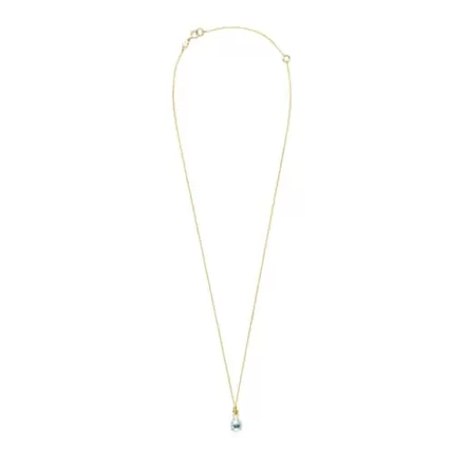 Outlet Mini Ivette Necklace in with Topaz and Pearl Gold Pendants | Gold Necklaces