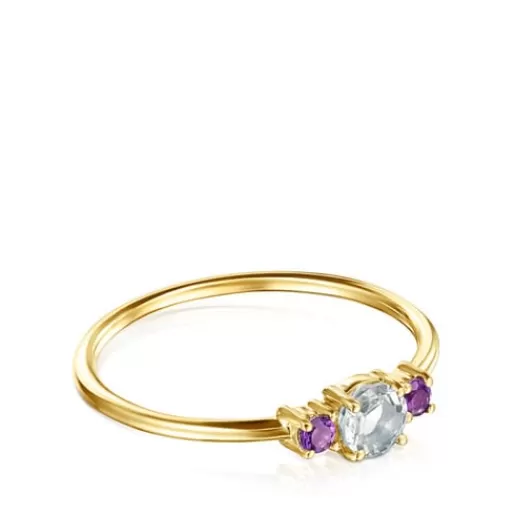 Best Mini Ivette Ring in with Prasiolite and Amethyst 分类为空 | Small Rings