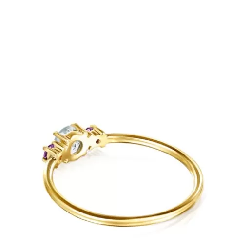 Best Mini Ivette Ring in with Prasiolite and Amethyst 分类为空 | Small Rings