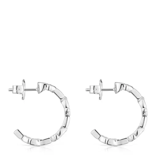 Store 17.4 mm logo Hoop earrings MANIFESTO Silver Earrings | Hoop Earrings