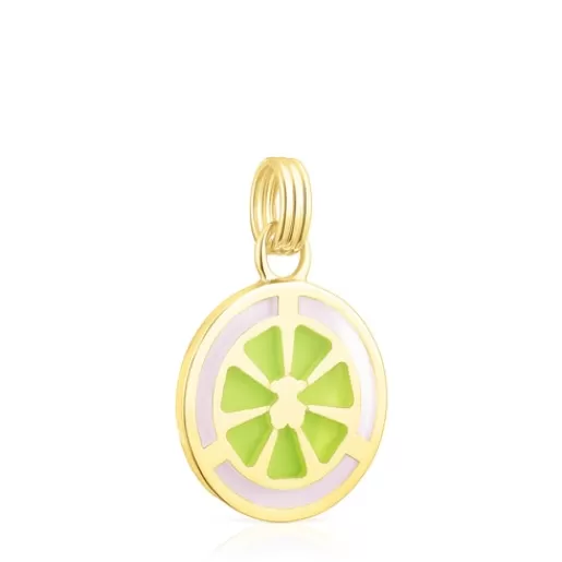 Shop 20-mm silver vermeil St. Tropez Cup Enameled pendant Silver Pendants