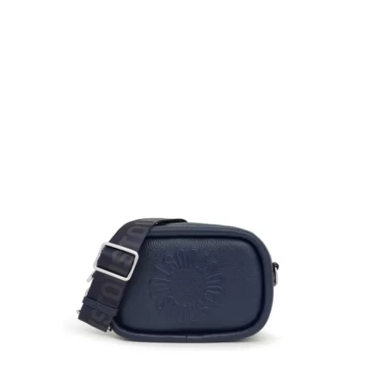 Sale Navy leather Crossbody Reporter bag Miranda Leather Handbags