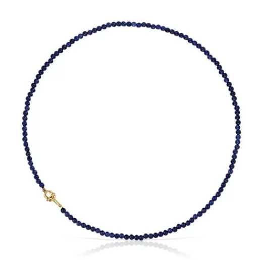 Discount Necklace with 18kt gold plating over silver with sodalite MANIFESTO Silver Necklaces | Short Necklaces