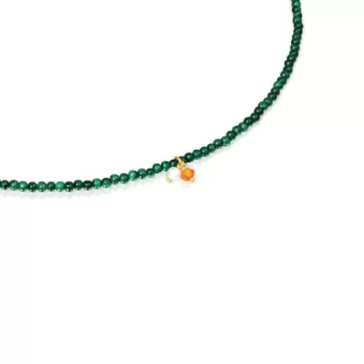 Discount Necklace with malachite Camille Kids Silver Necklaces | Short Necklaces