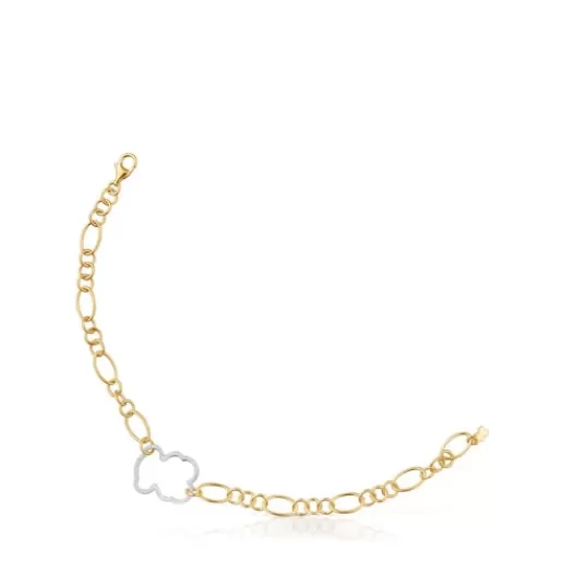 Fashion New Silueta two-tone bear chain Bracelet Silver Bracelets | Chain Bracelets