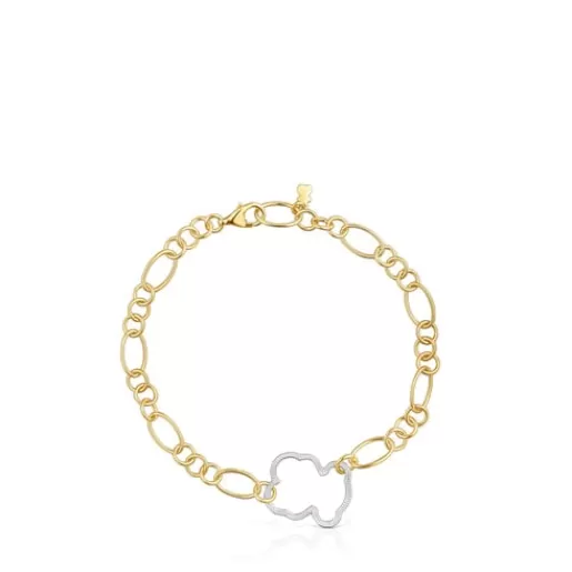 Fashion New Silueta two-tone bear chain Bracelet Silver Bracelets | Chain Bracelets