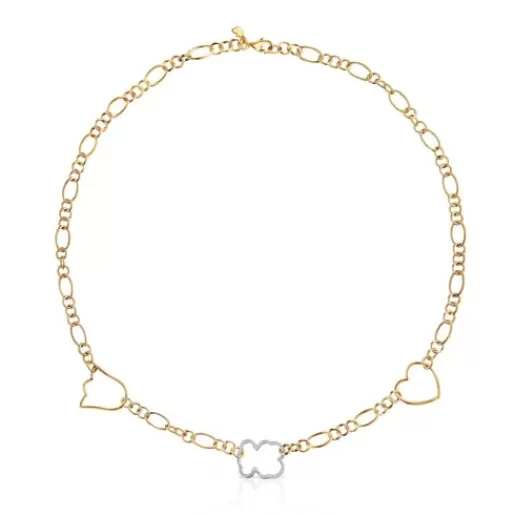 Online New Silueta two-tone Choker with motifs Silver Necklaces | Short Necklaces