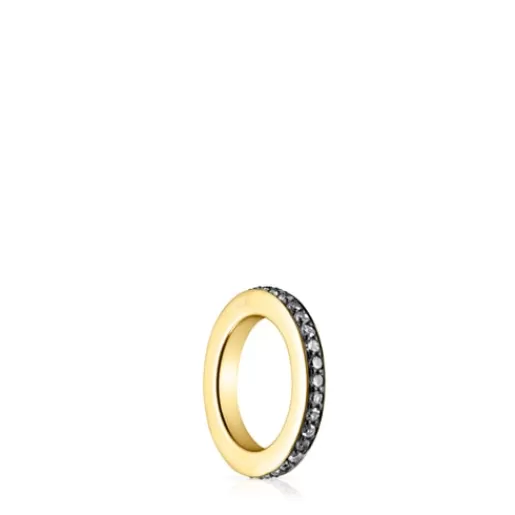 Clearance Nocturne Ring in Silver Vermeil with Diamonds Silver Pendants