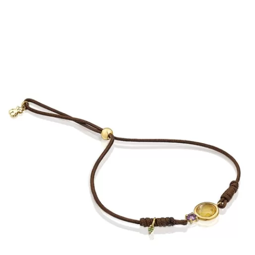 Sale Nylon Virtual Garden Bracelet with citrine and Gold Bracelets | Cord And Thread Bracelets