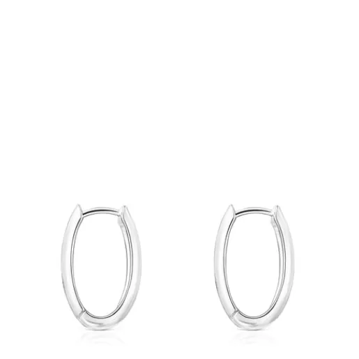 Flash Sale Oval Basics Earrings Silver Earrings | Hoop Earrings