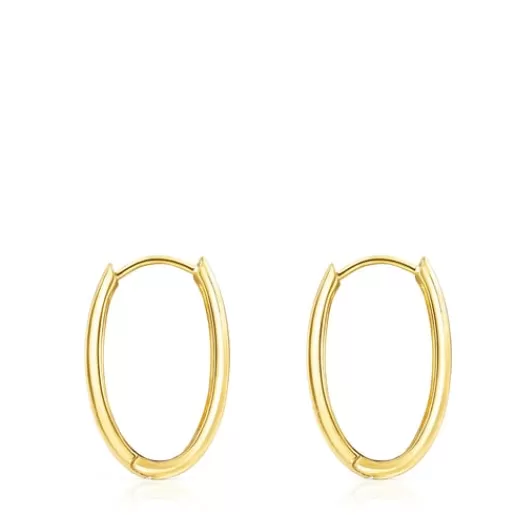 Cheap Oval Silver Vermeil Basics Earrings Silver Earrings | Hoop Earrings