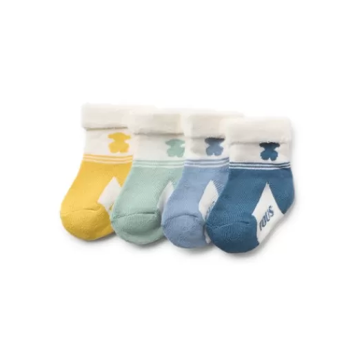 Sale Pack of 4 pairs of baby socks in SSocks blue Kids Accessories