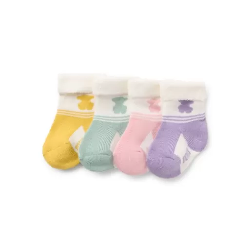 Cheap Pack of 4 pairs of baby socks in SSocks pink Kids Accessories