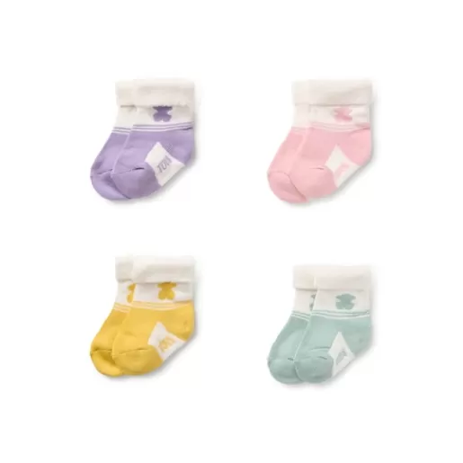 Cheap Pack of 4 pairs of baby socks in SSocks pink Kids Accessories