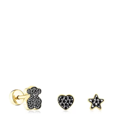 Fashion Pack of silver vermeil Basics ear Piercings with spinel Silver Earrings | Small Earrings