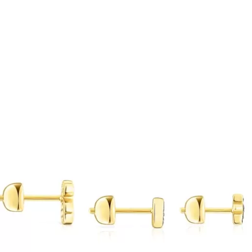 Fashion Pack of silver vermeil Basics ear Piercings with spinel Silver Earrings | Small Earrings