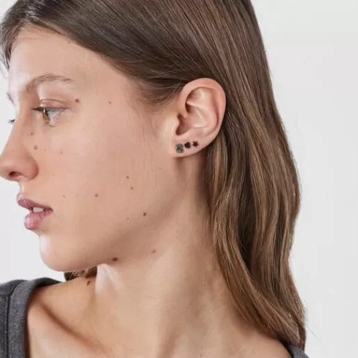 Fashion Pack of silver vermeil Basics ear Piercings with spinel Silver Earrings | Small Earrings