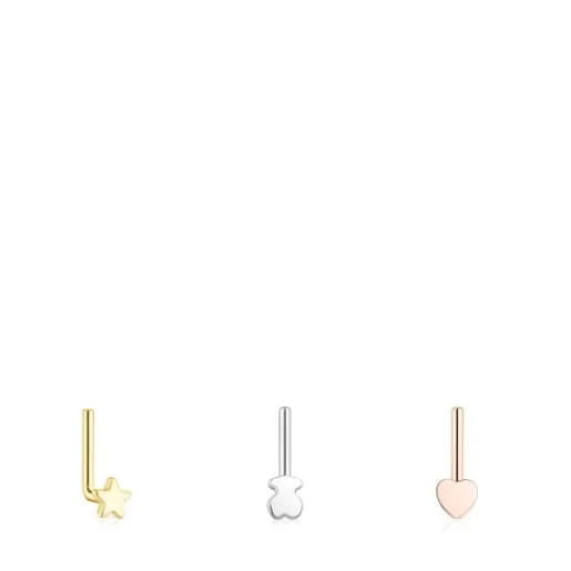 Discount Pack of tricolored steel Basics nose Piercings Nose Piercings | Steel Piercing