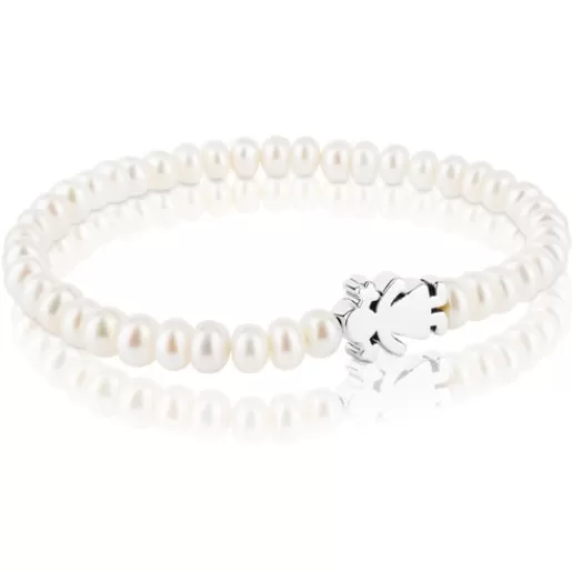 Best Sale Pearl Sweet Dolls girl Bracelet with Silver Kids Silver Bracelets | Pearl Bracelets