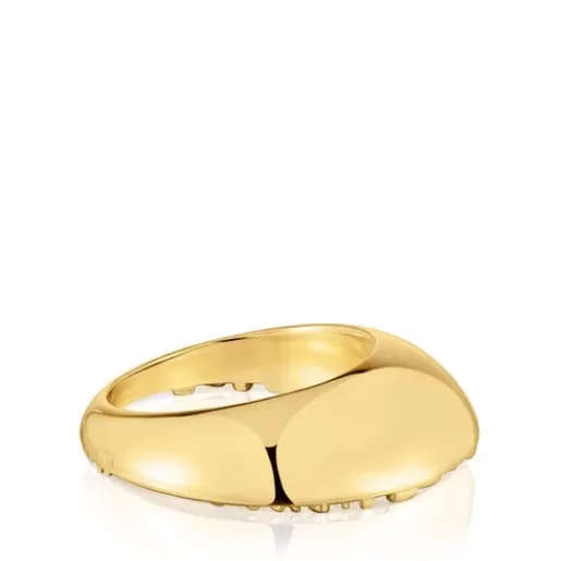 Fashion Ring with 18kt gold plating over silver Dybe Silver Rings | Medium Rings