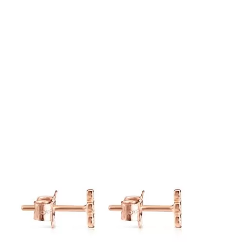 Outlet Riviere Earrings in Rose gold with Diamonds Small Earrings