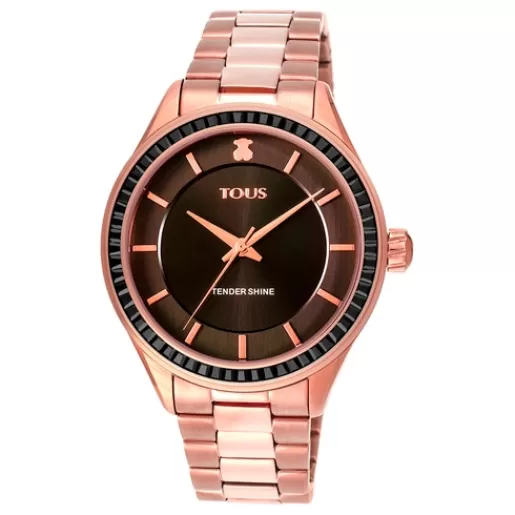 Best Sale Rose IP Steel T-Shine Watch with cubic zirconia For Her | Analog Watches