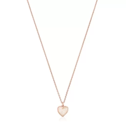 New Rose silver vermeil Areia Necklace with pearls Silver Pendants | Short Necklaces