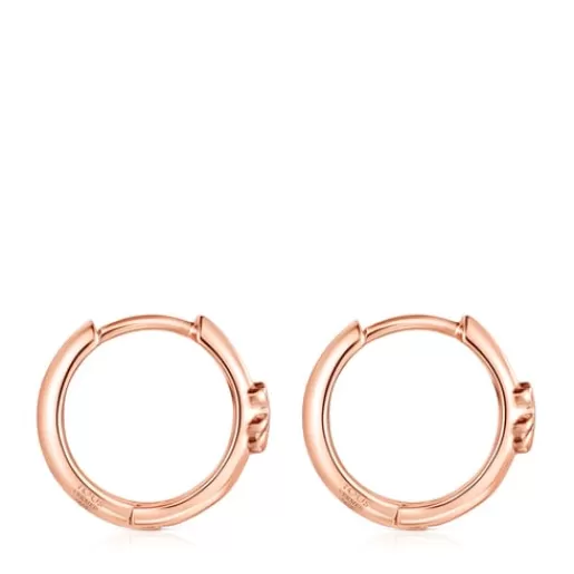 Cheap Rose silver vermeil Basics Hoop earrings with bear Silver Earrings